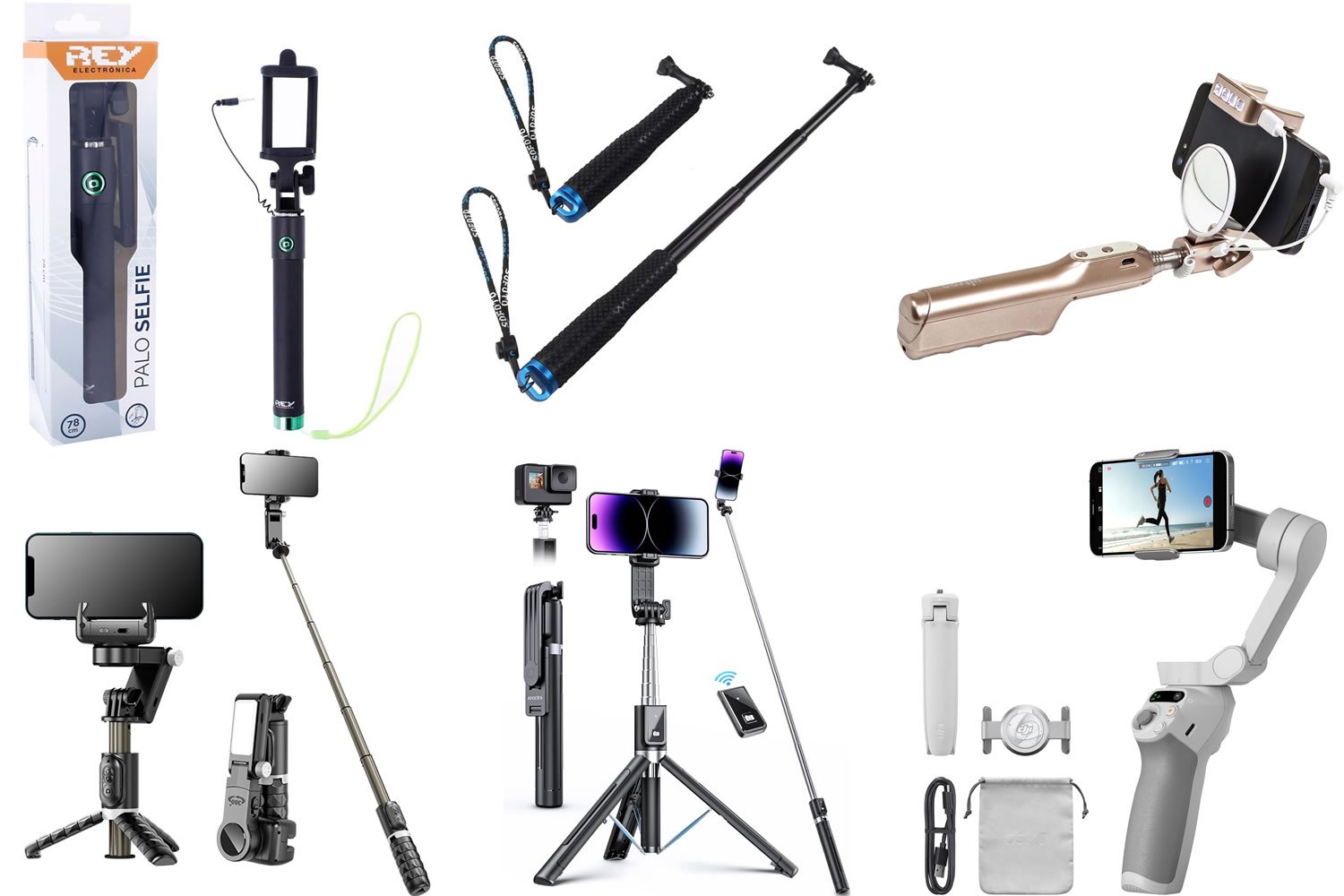 Tipos de Palo para Selfie (Selfie Sticks)